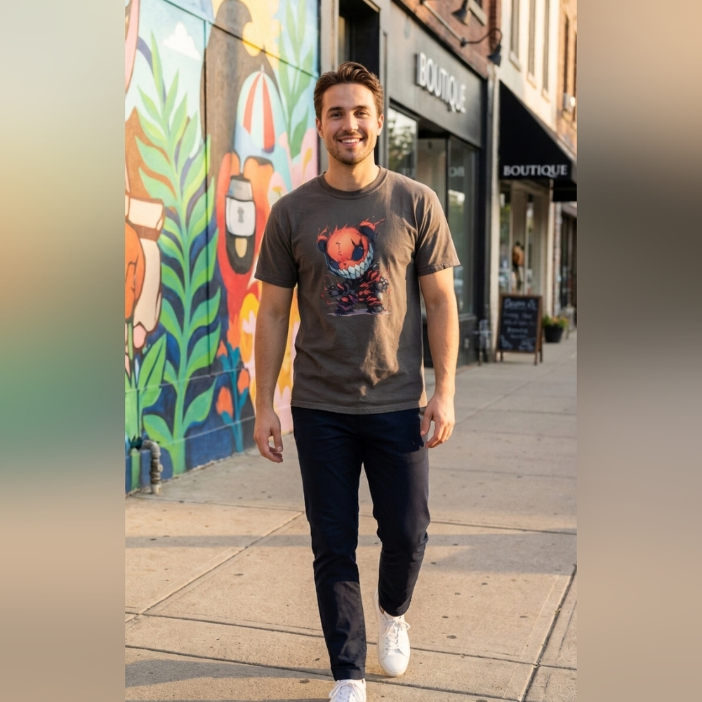 Hand Crafted Brown Graphic Tee